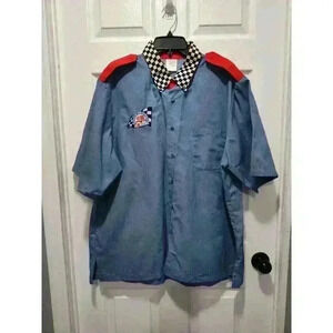 Vintage NASCAR SHIRT - OFFICIAL PIT‎ STOP 76 CIRCLE K BUTTON DOWN XXL